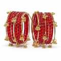 Traditional Kashmiri Churi Set with Golden Latkan for Women.