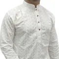 White panjabi for men high quality | White indian panjabi for men low price | Indian chicken fabrics panjabi for men new collection 2026. 