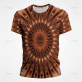 Funny Abstract Visual Illusion Psychedelic Pop T Shirts For Men 3D Abstract Art Printed Tee Shirts Kids Fashion Vintage Clothes. 