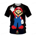 Baby T-Shirt Super Mario Kids Cosplay T-Shirt Girls Boys Short Sleeve Hat Summer Tops Clothes Children Sports Tees Clothing.