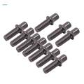 10Pcs Drum Tension Rods Smooth Deep Thread Strong Metal Tight Screw Short Screws for Snare Drum, Bass Drum Percussion Instrument DIY Replaces.