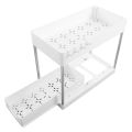Slide Out Storage Baskets, Multifunction Space Saving Cabinet Sliding Drawers Under Sink Organizer ABS for Spice Bottles for Bathroom.