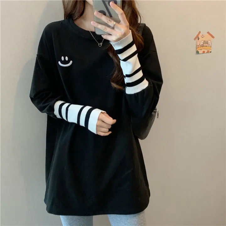 Embroidered%20Long%20SleeveTT-shirt%20Bottoming%20Shirt%20for%20Women%20Spring%20Autumn%20Winter2023New%20Loose%20Slimming%20Large%20Size%20Design%20Blouse%20Trendy%20-%20Image%204