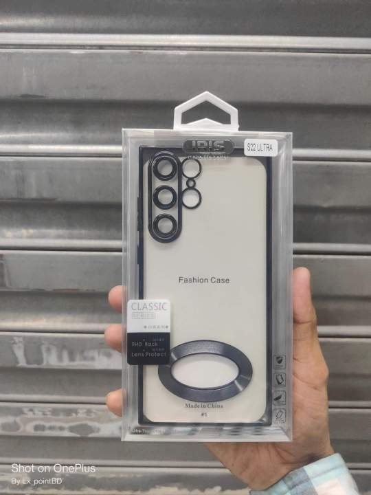 Samsung%20Galaxy%20S22%20Ultra%20Cover%20-%20Soft%20Color%20Borders%20Logo%20Hole%20With%20Camera%20Protection%20Clear%20Back%20Case%20-%20Image%202
