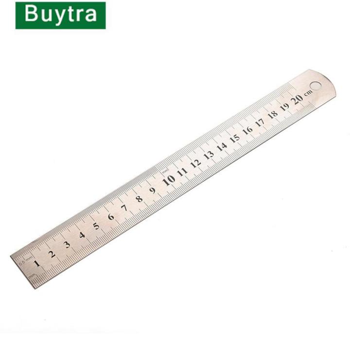 1pc Stainless Steel Metal Ruler Metric Rule Precision Double Sided Measuring Tool