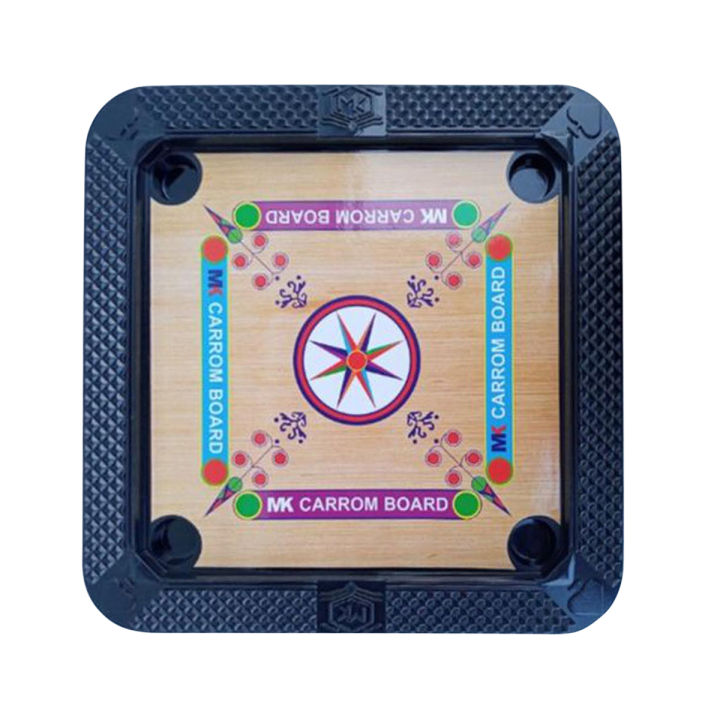 Plastic Carom Board (Double-Sided Play) - Enjoy Carom and Ludu with One Board - Easy to Set  Up and Clean for Family Fun