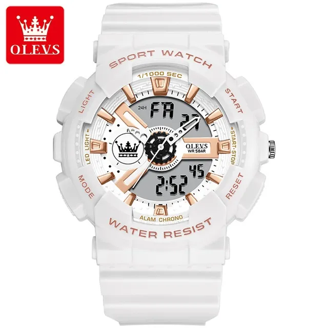 Olevs%201102%20White%20TPU%20Rubber%20Dual%20Time%20Wrist%20Watch%20For%20Unisex%20-%20Image%202