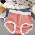 New Cotton Panties Plus Size Women's Underwear High Waist Tummy Control Briefs Underpants Female Solid Color Lingerie. 