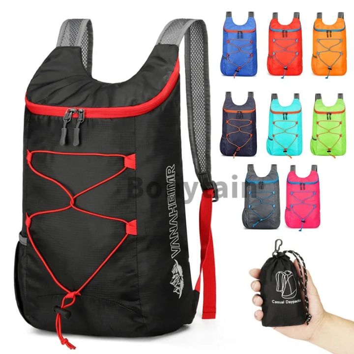 Outdoor Large-capacity Backpack Foldable Camping Backpack Anti-splash Travel Hiking Packable Daypack Sports Bag for Men Women
