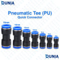 Pneumatic Straight Union Socket Two Way Tube Fitting Connector PU4 PU6 PU8 PU10 PU12 PU14 PU16mm. 