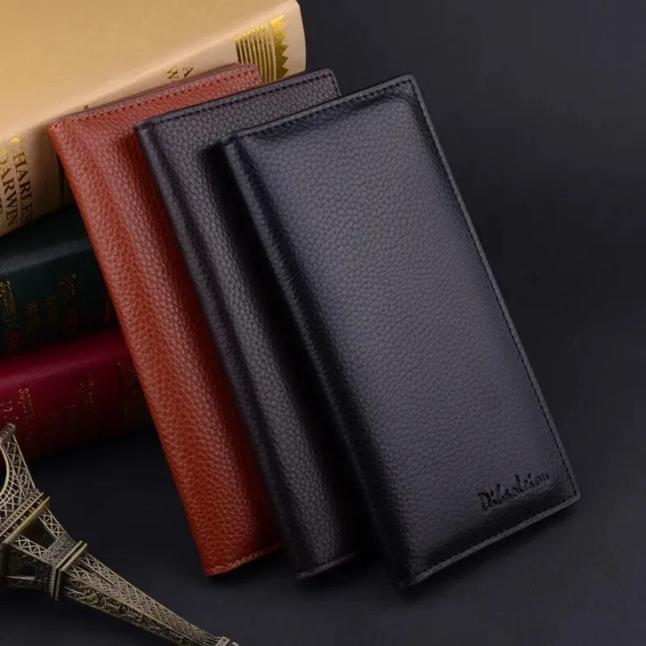 Classic%20Business%20Men%20Long%20Bifold%20PU%20Leather%203%20Color%20Solid%20Wallet%20Casual%20Card%20Clutch%20Purse%20Pockets%20-%20Image%202