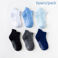 6 pairs Candy Color Baby Socks Cotton Soft Casual Kids Socks Baby Boys Girls Non-slip Floor Sock. 