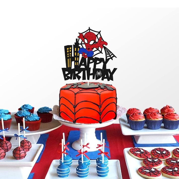 Disney%20Spiderman%20Birthday%20Party%20Cake%20Decorations%20Kids%201%202%203%204%205%206%208th%20Birthday%20Cake%20Toppers%20for%20Kids%20Boys%20Party%20Cake%20Decoration%20-%20Image%203