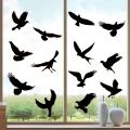 Anti-collision Black Bird Glass Windows Sticker Static Electricity Removable Windows Grille Warnings Wall Sticker Home Decor Top. 