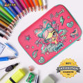 Qitong Music Queen 3D Pencil Case pencil Box with Compartments - Kids Large Capacity School Supply Organizer Students Stationery. 