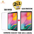 Samsung Galaxy Tab A 10.1 (2019) SMT510/SMT515 Crystal Clear Transperent Tablet Cover + Glass Protector For Samsung Galaxy Tab A 10.1 (2in1 Combo).