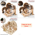 3D Wooden Puzzle Marble Run Set DIY Assemble Mechanical Model Building Kits STEAM Educational Toys for Adult Kids Birthday Gifts Superman. 