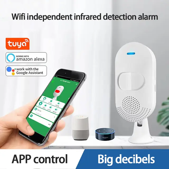 WiFi Motion Alarm System Infrared Sensor 25kg Pet Immune Motion