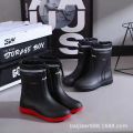 Baijiaer's new medium tube bundle mouth fashion water shoes for men and women waterproof and non-slip car wash fishing medium tube plastic rain boots. 