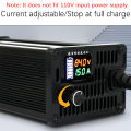 10A 15A 24V 48V 58.4V 72V 60V 67.2V 84V Li-ion Lifepo4 Lithium Battery Charger Curren Adjust 13S Fast Charge 8S 16S 20S 24S part.