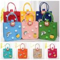 Gift Felt Handbag Kids Cute Cartoon Fabric Tote Bag Top-Handle Shopping Shoulder Bag Women Travel Bags. 