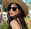 2022 New Trendy Round Face Sunglasses for Women G M Sunglasses for Women with Large Frame Stars Same Style Internet Celebrity Retro Korean Style Glasses.