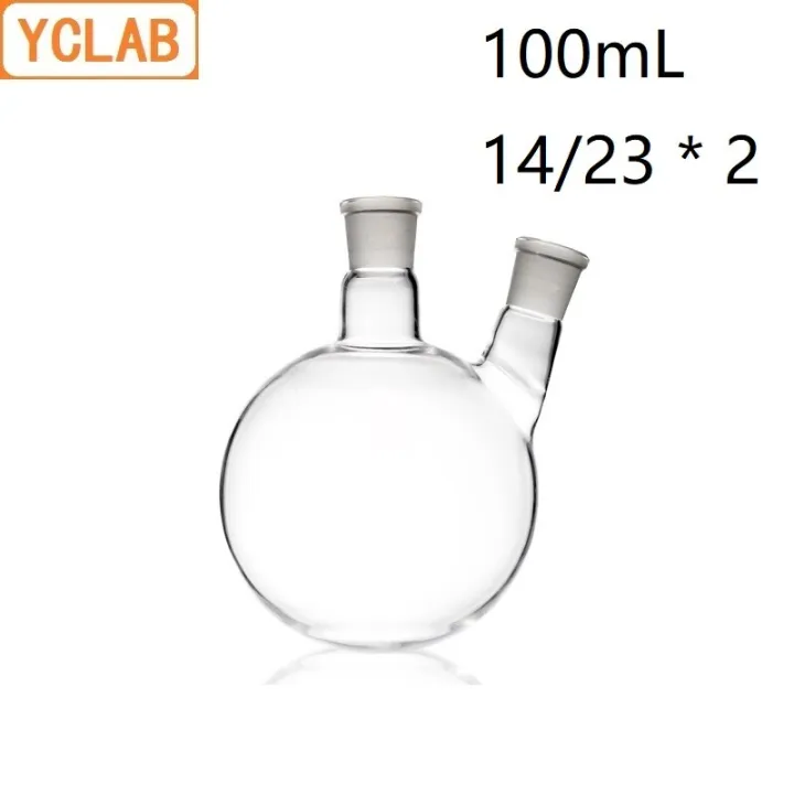 %E3%80%90The%20road%20to%20happiness%20Store%E3%80%91YCLAB%2014/23%20Distillation%20Flask%20Oblique%20with%20Two%20Necks%20Standard%20Ground%20Mouths%20Distilling%20Round%20-%20Image%202