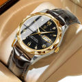 POEDAGAR Man Wristwatch Luxury Business Waterproof Luminous Date Week Men Watch For Men Quartz Clock Leather Men's Watches reloj. 