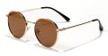 Kachawoo retro sunglasses for men gold black round sun glasses metal frame women sun shade UV400 yellow summer drop ship. 