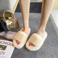 Fluffy Winter Warm Home Fur Furry Slippers Women Plush Shoes Indoor House Fuzzy Flip Flops Female Padded Fleece Living Bedroom. 