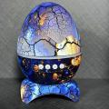 Crack Design Dinosaur Egg Lamp Innovative Music Night Light Northern Lights Projector Ocean Wave Lamp Light Transmitting Starry Sky Lamp for Bedroom Living Room Children'S Room Meditation Party.