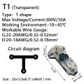 Wire Connector T type Quick Splice Electrical Cable Crimp Terminals for Wires Wiring 22-18AWG LED Car Connectors.