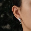 1Pair Fashion Retro Cute Cat Stud Earrings / Ladies Funny Animal Dangle Earrings / Wedding Party Minimalist Ear Jewelry Accessories.