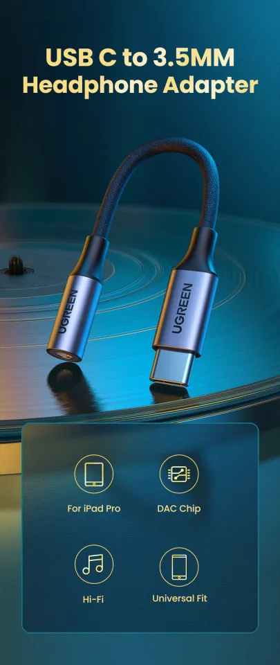 UGREEN USB Type C to Female Headphone AUX Jack Adapter USB C