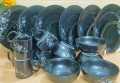 Ceramic Exclusive  24 pcs black  dinner Set. 