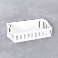 Bathroom Storage Shelf plastic toilet bathroom wall hanging storage rack basket no trace stickers. 