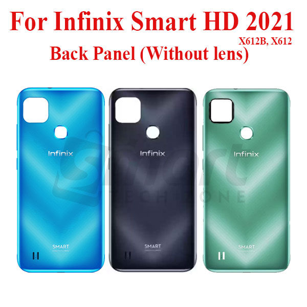 For Infinix Smart HD 2021 X612B X612 Back Panel/Backshell/ Casing + Without Camera Lens + Side Buttons With Logo-All Colors Available