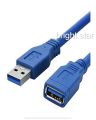 Speed 3.0 USB Male to Female Extension Cable 1.5 Meter For Computer, Laptop, LED, Flash Drives, Printers - Blue. 