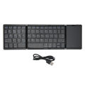 Foldable Bluetooth Keyboard with Touchpad Full Size Support 3 Devices Rechargeable Portable Wireless Folding Keyboard. 