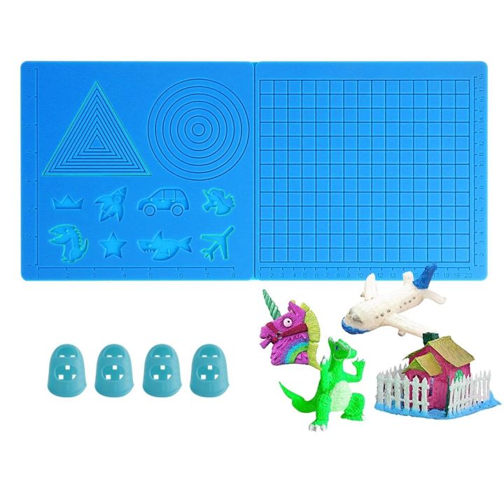 3D Printing Pens Mat, 3D Pen Pad Silicone Template with Bonus