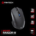 FANTECH WG12RS Raigor III Wireless Gaming Silent Mouse Pixart 3065 2000DPI Wired Mouse Poling 125Hz Macro Button Mice.