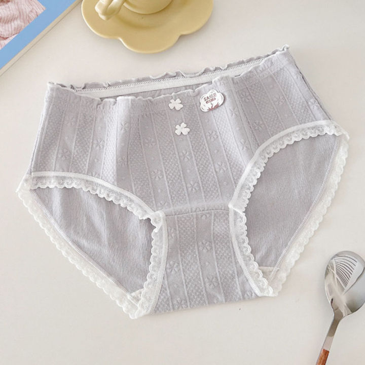 Pure%20Cotton%20Antibacterial%20Panties%20Women%20Soft%20and%20Comfortable%20Ladies%20Girls%20Simple%20Low%20Waist%20Half%20Hip%20Briefs%20Women's%20Panties%20-%20Image%203