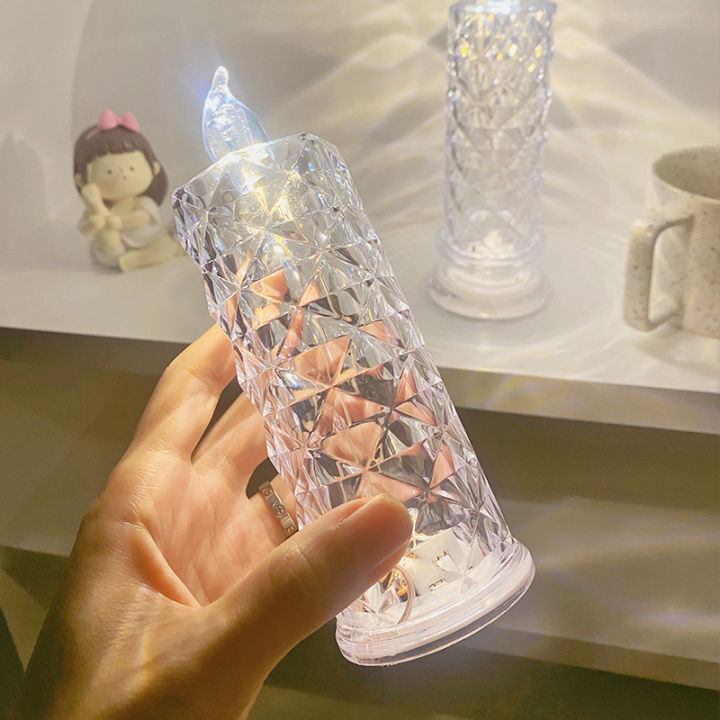 Refraction%20Glowing%20Candle%20Lamp%20Romantic%20Rose%20Night%20Light%20Bedroom%20LED%20Light%20Rose%20Petal%20Atmosphere%20Lamp%20Desktop%20Room%20Decor%201Pcs%20-%20Image%205