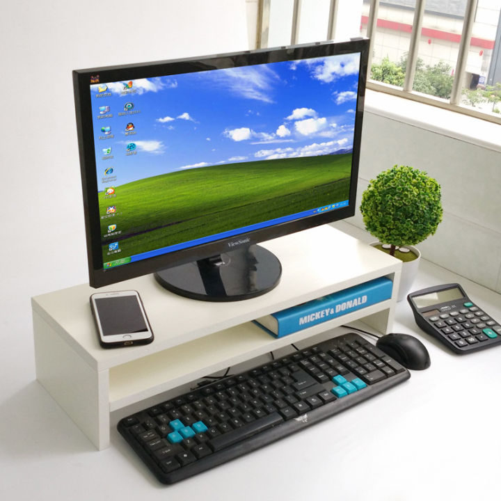 Computer%20monitor%20base,%20heightened%20desk,%20keyboard%20storage,%20extended%20thick,%20single%20and%20double%20wooden%20bracket%20-%20Image%202