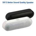 S812 Bluetooth 5.0 Hi-Fi Sound Deep Bass AUX, USB, SD Card & FM Radio Supported Wireless Speaker. 