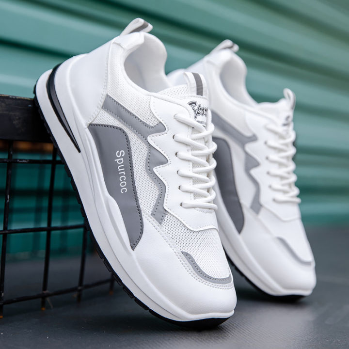 Men's Shoes Summer Breathable Trendy Wild Running Men's Casual Sports Mesh Shoes Men's White Daddy Shoes