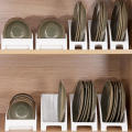 Compact Dish Rack Easy-To-Clean Plastic Lightweight Plate Organizer Bowl Stand for Home Kitchen Restaurant Use Organizing.