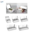 Seasoning Jar Pepper Sugar Storage Container Seasoning Box for Home Two Grids.