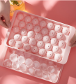 33- Grids 3D Ice Ball Tray for Cold Fridge 3D Round Balls Plastic Molds Ice Tray with Cover Ice Cube Freeze Tray.
