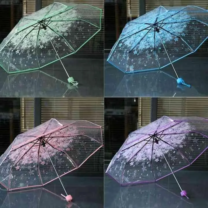 Transparent%20Flower%20Print%20%20Ladies%20Folding%20Umbrella%20/Transparent%20Umbrella%20For%20Women%20-%20Image%207